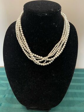 Classic Multi-Strand Pearl Necklace - White